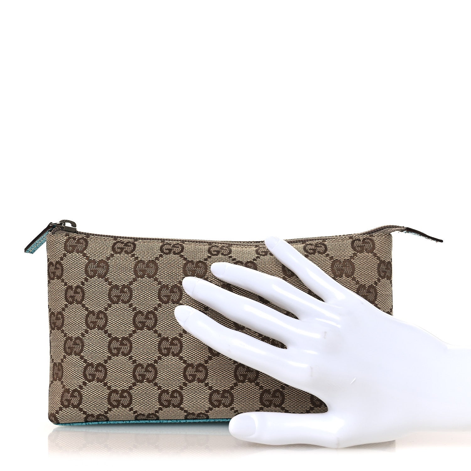 Gucci Monogram GG Cosmetic Case Turquoise 2 of 11
