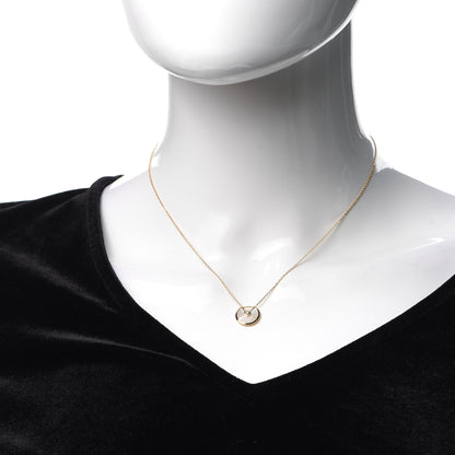Cartier 18K Yellow Gold Diamond Mother of Pearl XS Amulette de Cartier Pendant Necklace 2 of 6