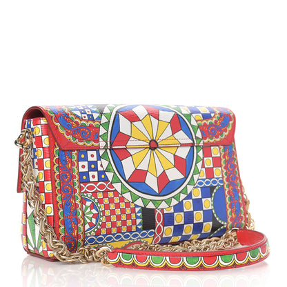 Dolce & Gabbana Dauphine Crystal Embellished Queen of Hearts Print Milennials Shoulder Bag Multicolor 3 of 9