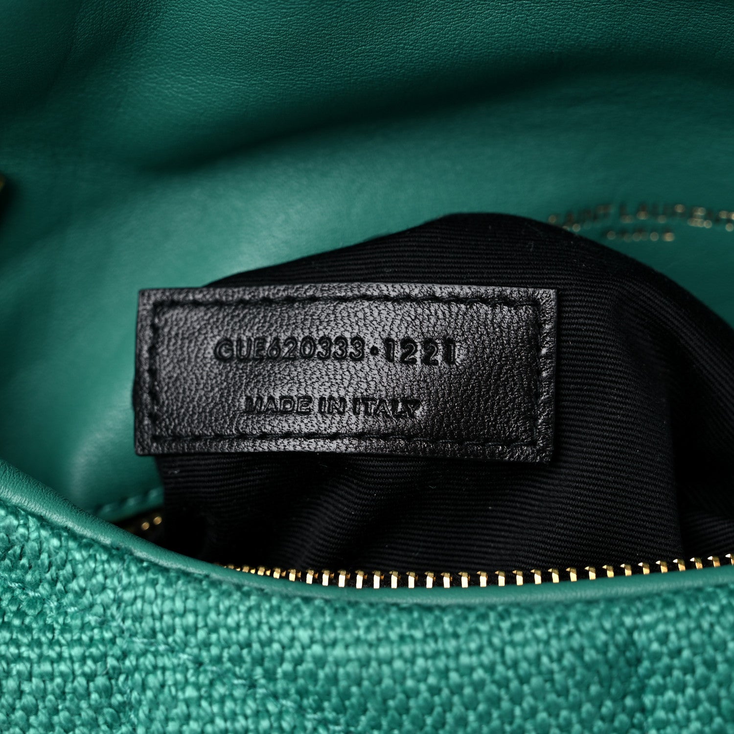 Saint Laurent Canvas Quilted Toy Loulou Puffer Monogram Chain Satchel Basil 8 of 10