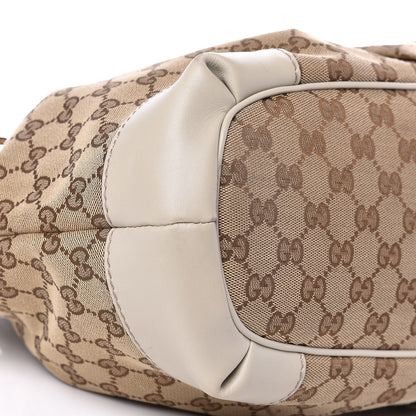 Gucci Monogram Margaux Calfskin Medium Sukey Top Handle Bag Beige Ebony Mystic White 10 of 12