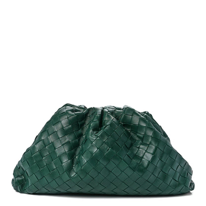 Bottega Veneta Nappa Maxi Intrecciato The Pouch Oversized Clutch Raintree 1 of 12
