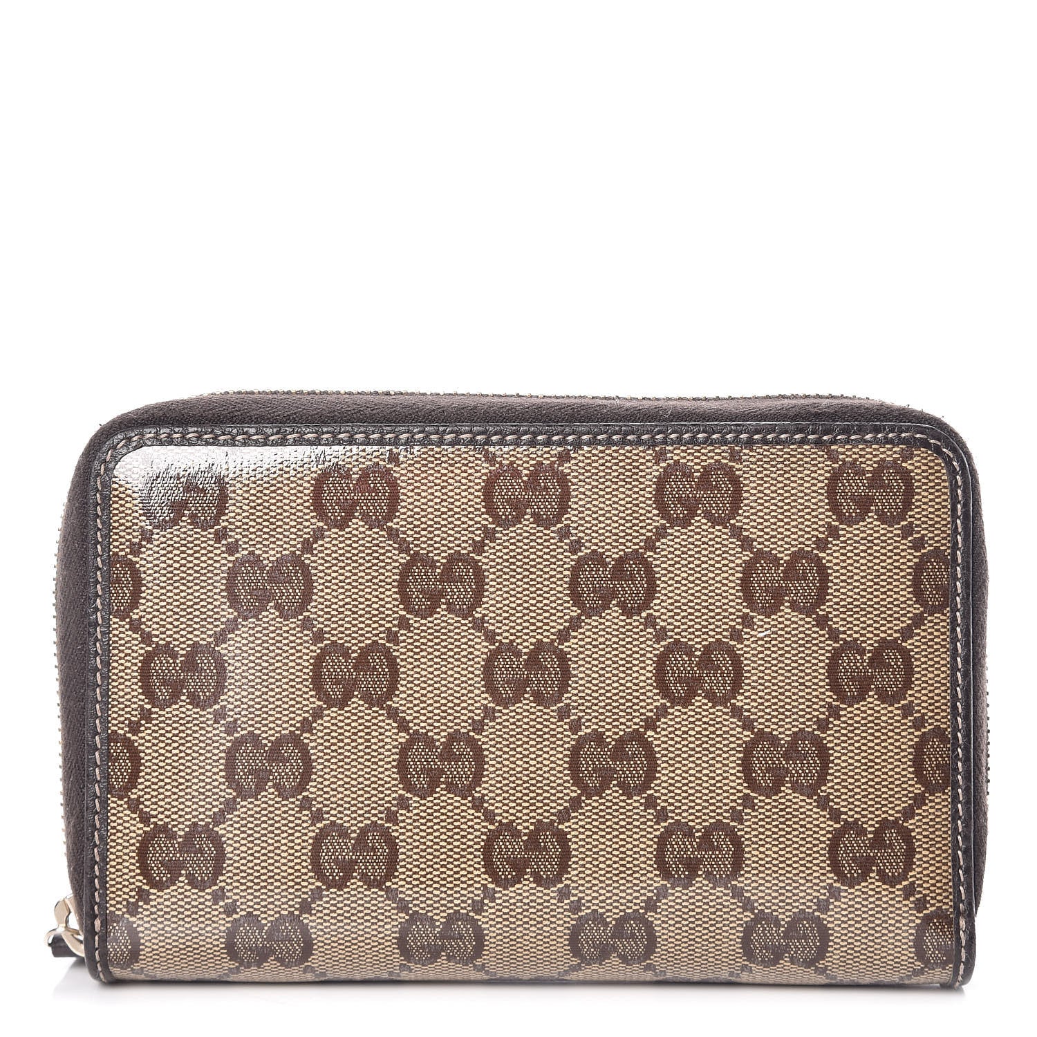 Gucci Crystal Monogram Zip Around Wallet Brown 1 of 10