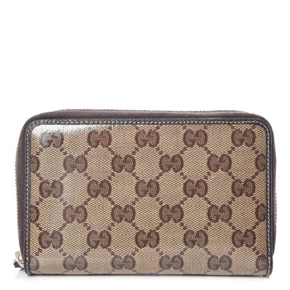 Gucci Crystal Monogram Zip Around Wallet Brown 1 of 10