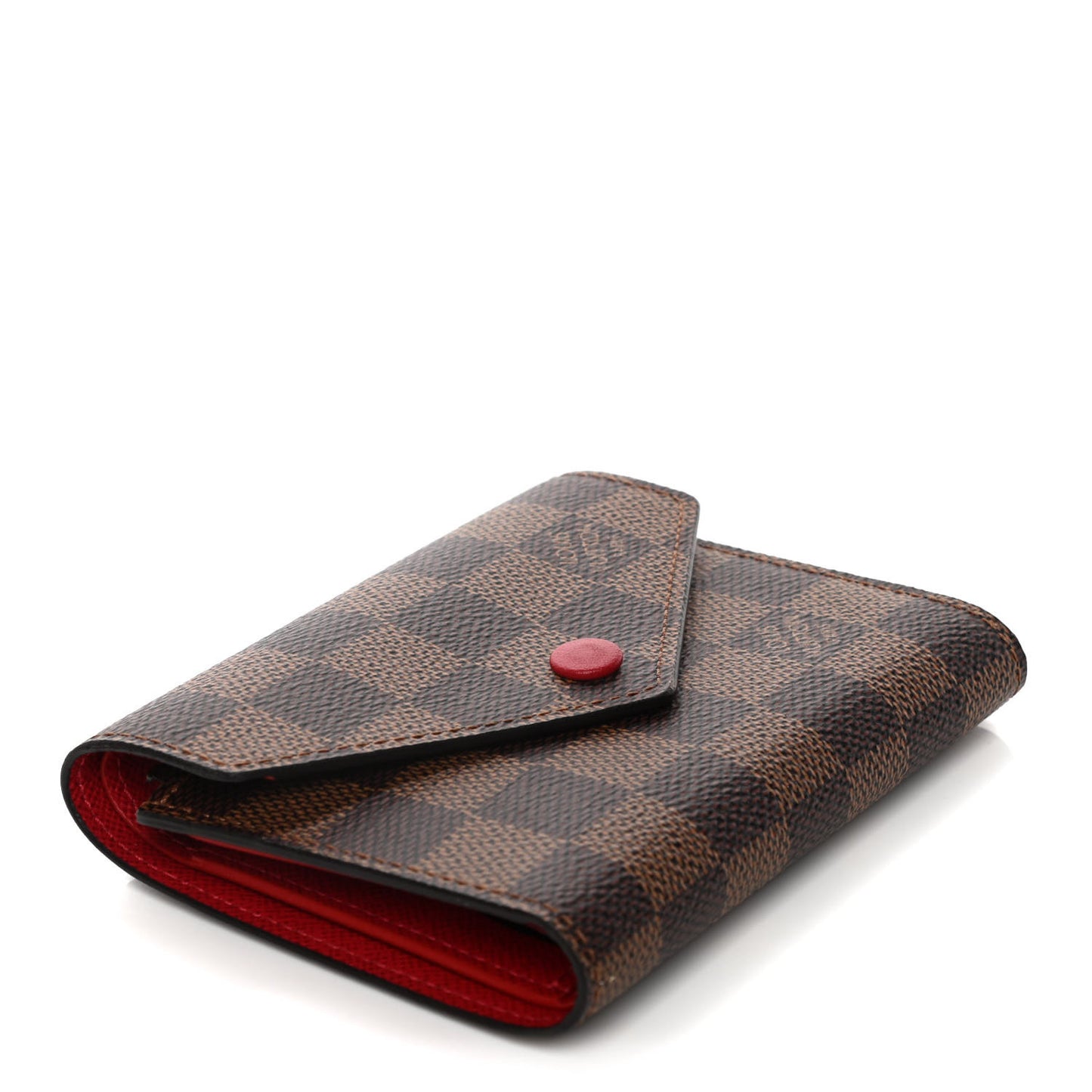 Damier Ebene Victorine Wallet Red