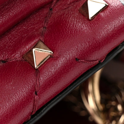 Valentino Garavani Nappa Small Rockstud Spike Shoulder Bag Rubino 12 of 14