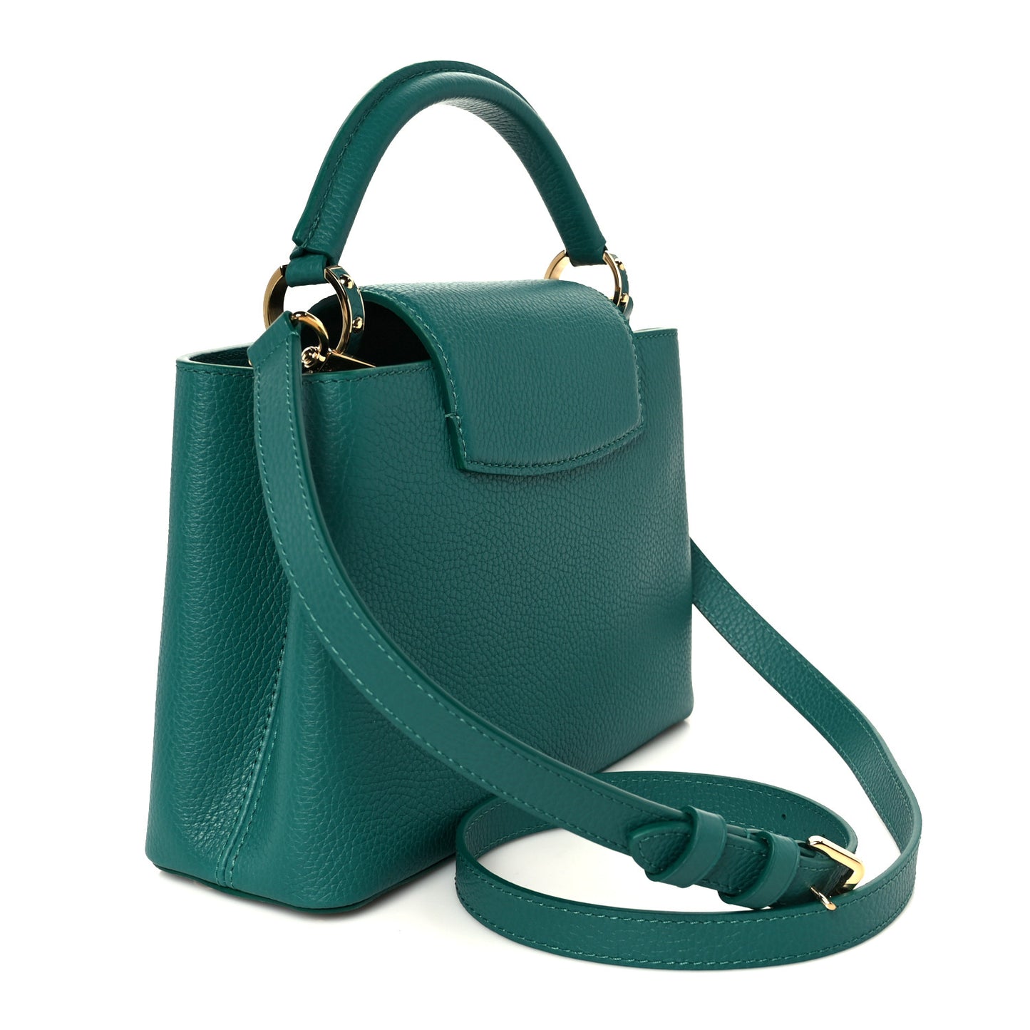 Taurillon Abalone Capucines BB Emerald