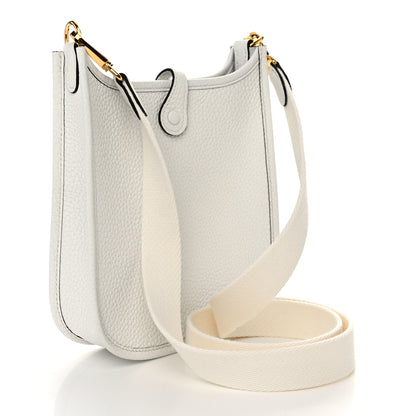 Hermes Taurillon Clemence Amazone Evelyne TPM New White 3 of 11