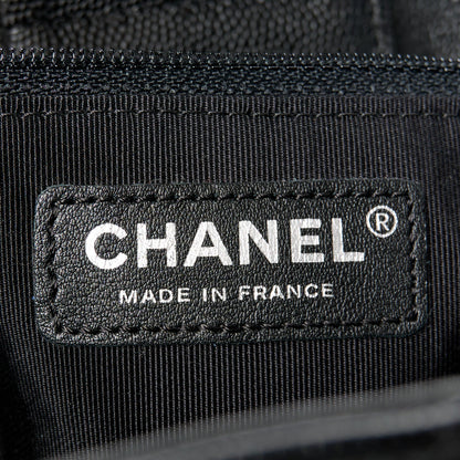 Chanel Caviar Chevron Quilted Large Shopping Tote Black 6 of 10