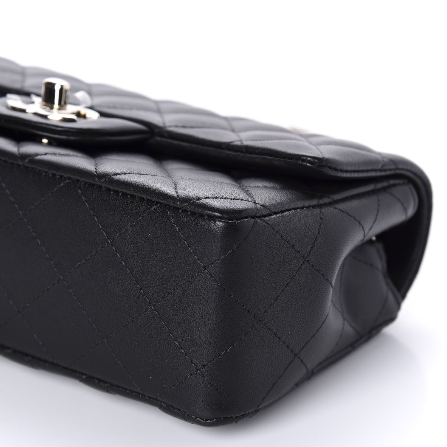 Chanel Lambskin Quilted Mini Rectangular Flap Black 7 of 11