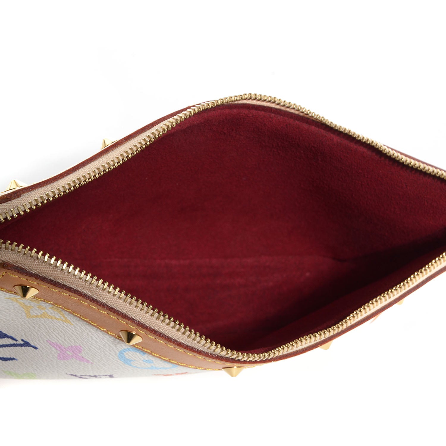 Louis Vuitton Monogram Multicolor Pochette Accessories White 5 of 8