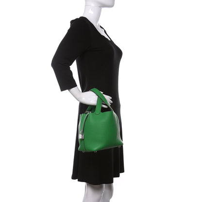 Hermes Taurillon Clemence Picotin Lock 18 PM Bambou 2 of 11