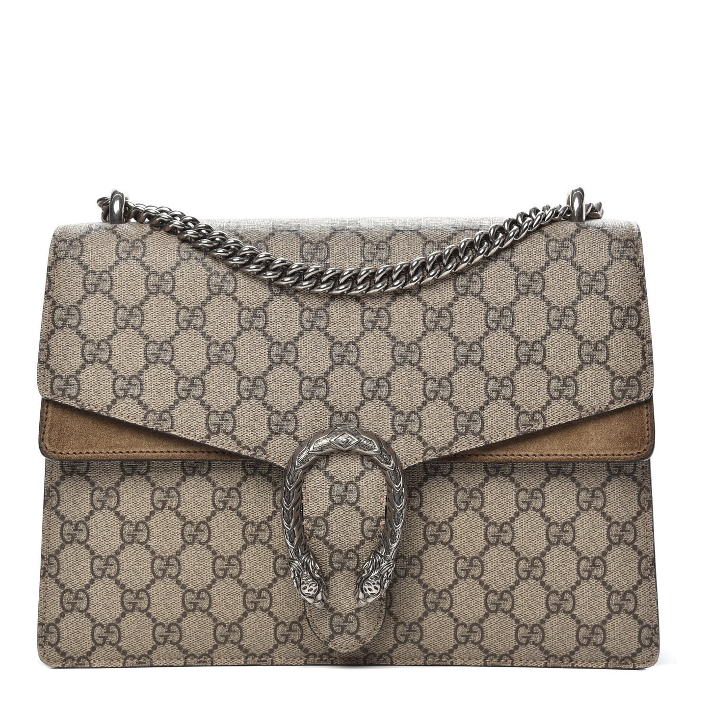 GG Supreme Monogram Medium Dionysus Shoulder Bag Taupe