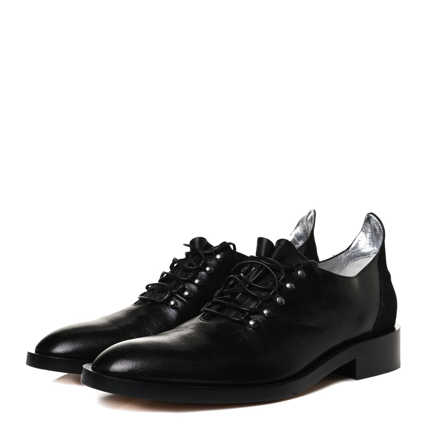 Grained Calfskin Suede GV3 Derby Shoes 40 Black