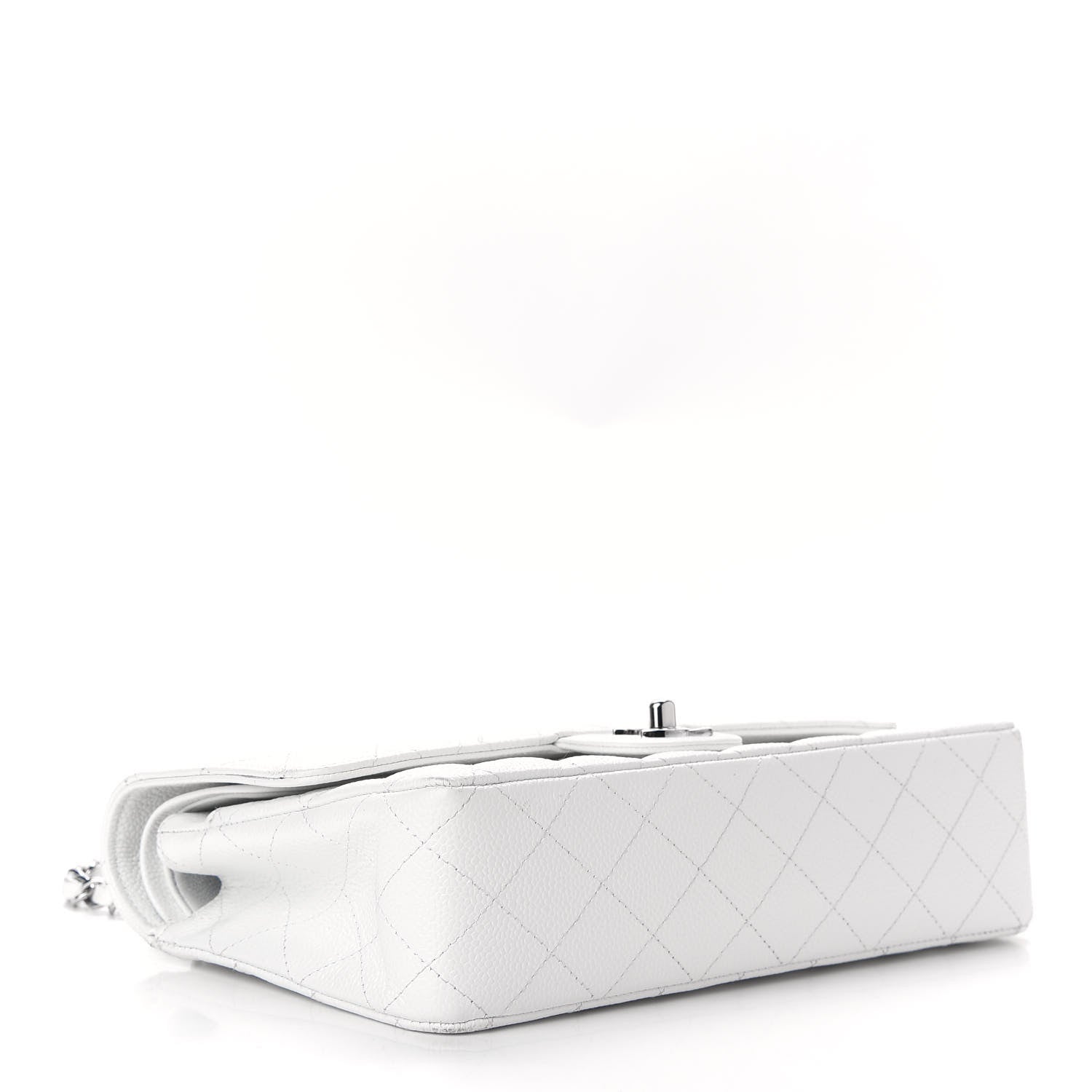 Chanel Caviar Quilted Medium Double Flap White 4 of 16