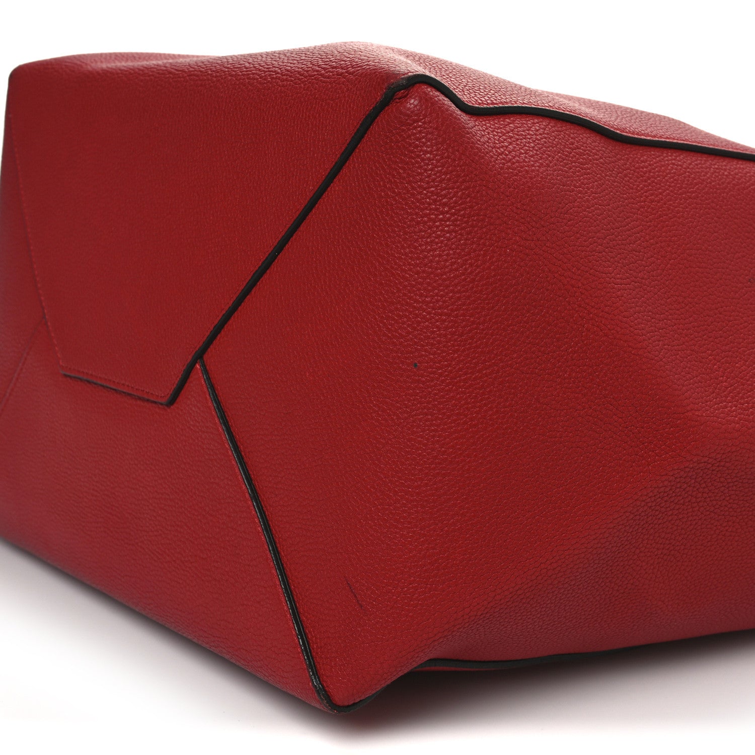 Celine Soft Grained Calfskin Medium Belt Cabas Phantom Coquelicot 10 of 16