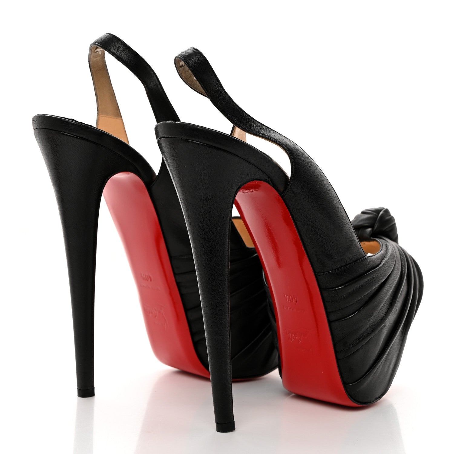 Christian Louboutin Calfskin Miss Benin 160 Pumps 40.5 Black 4 of 8