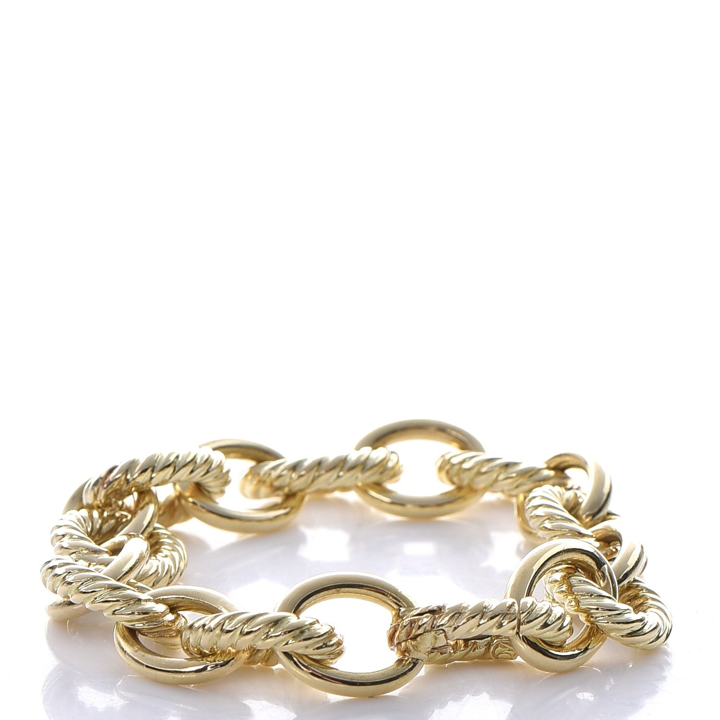 18K Yellow Gold 12mm Large Oval Link Bracelet