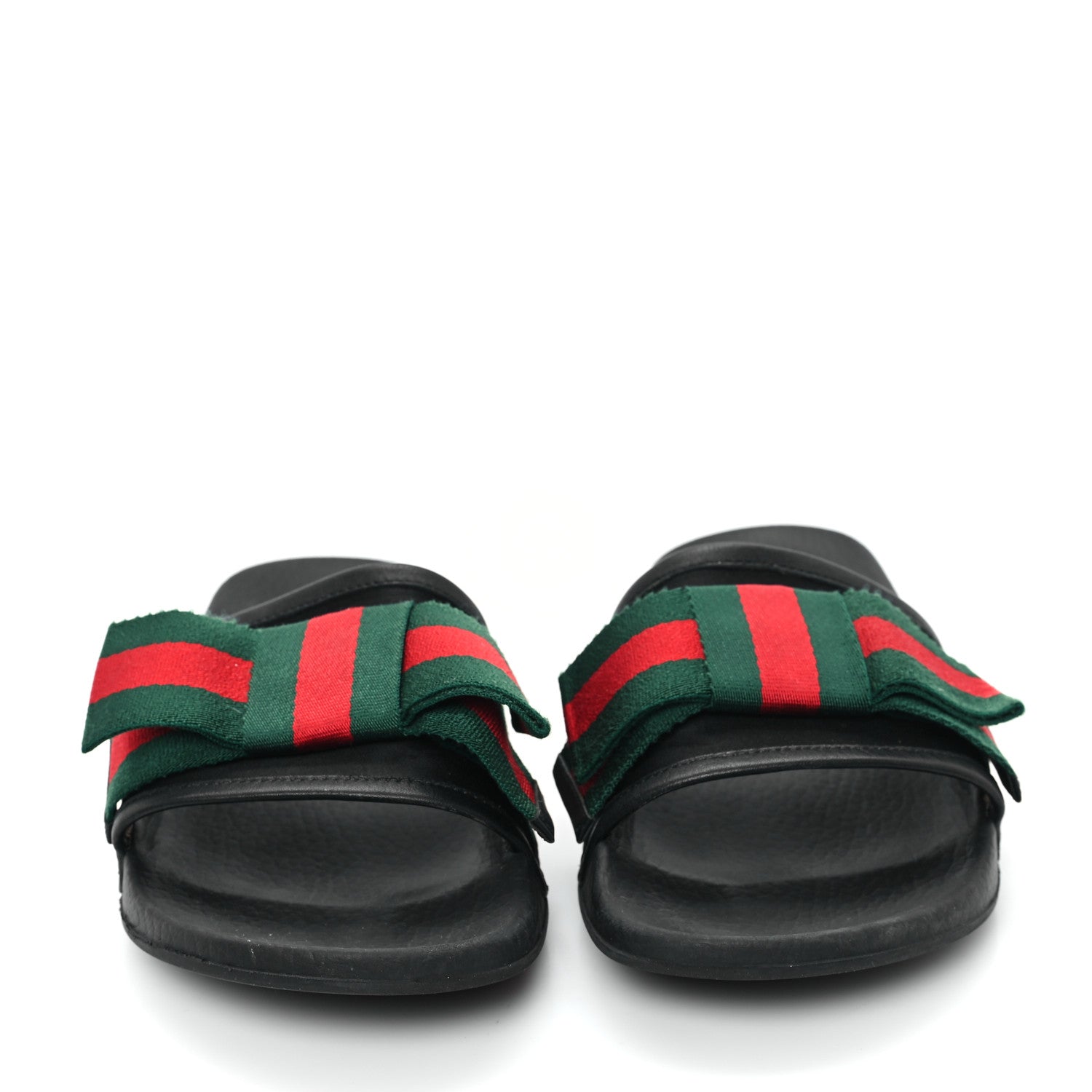 Gucci Satin Web Bow Slide Sandals 39 Black 3 of 11