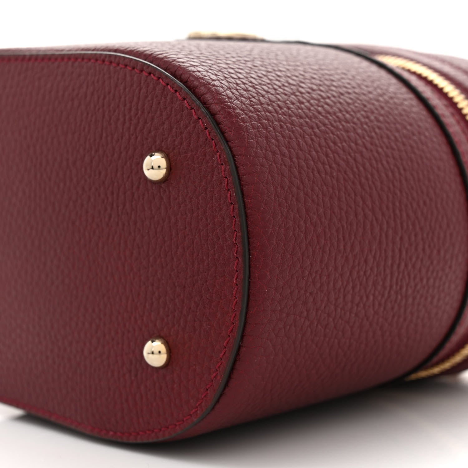 Gucci Calfskin Mini Bamboo Top Handle Shoulder Bag Rosso 10 of 10