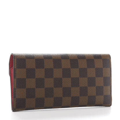 Louis Vuitton Damier Ebene Josephine Wallet Red 4 of 13