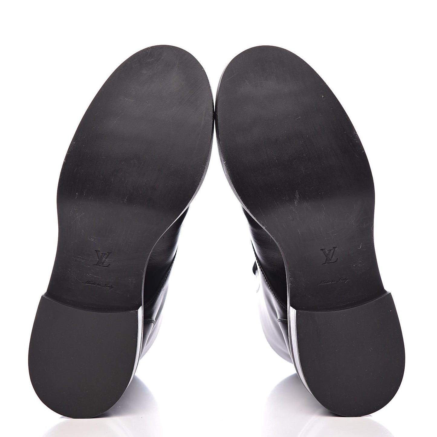 Calfskin LV Black Heart Flat Ranger Boots 38.5 Black