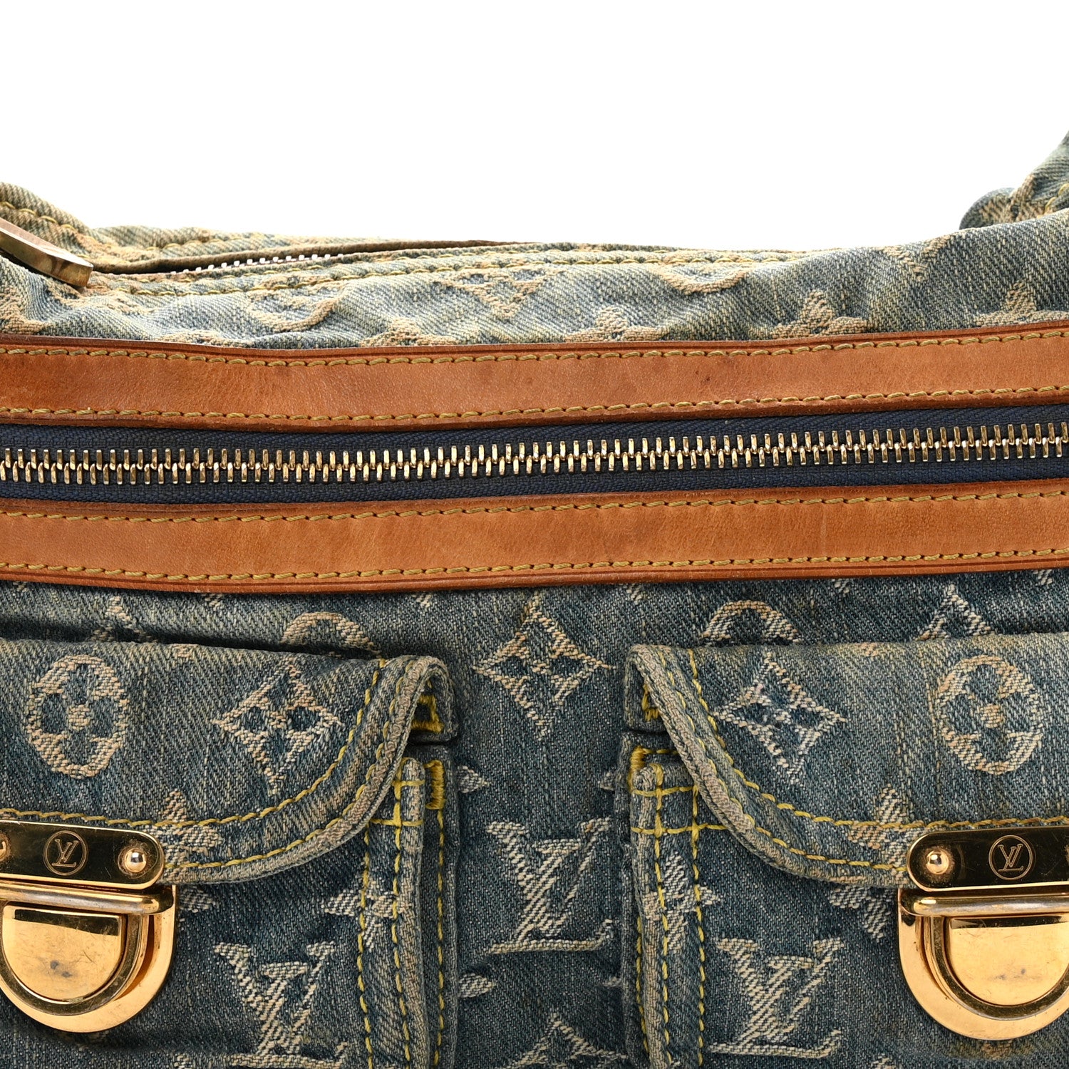 Louis Vuitton Monogram Denim Baggy PM Blue 8 of 14