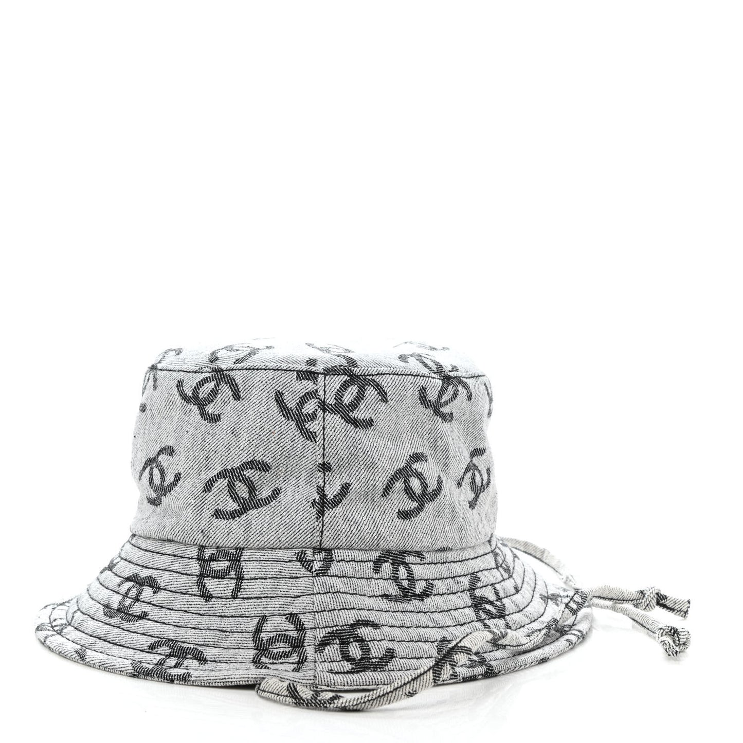 Denim CC Bucket Hat M White Black