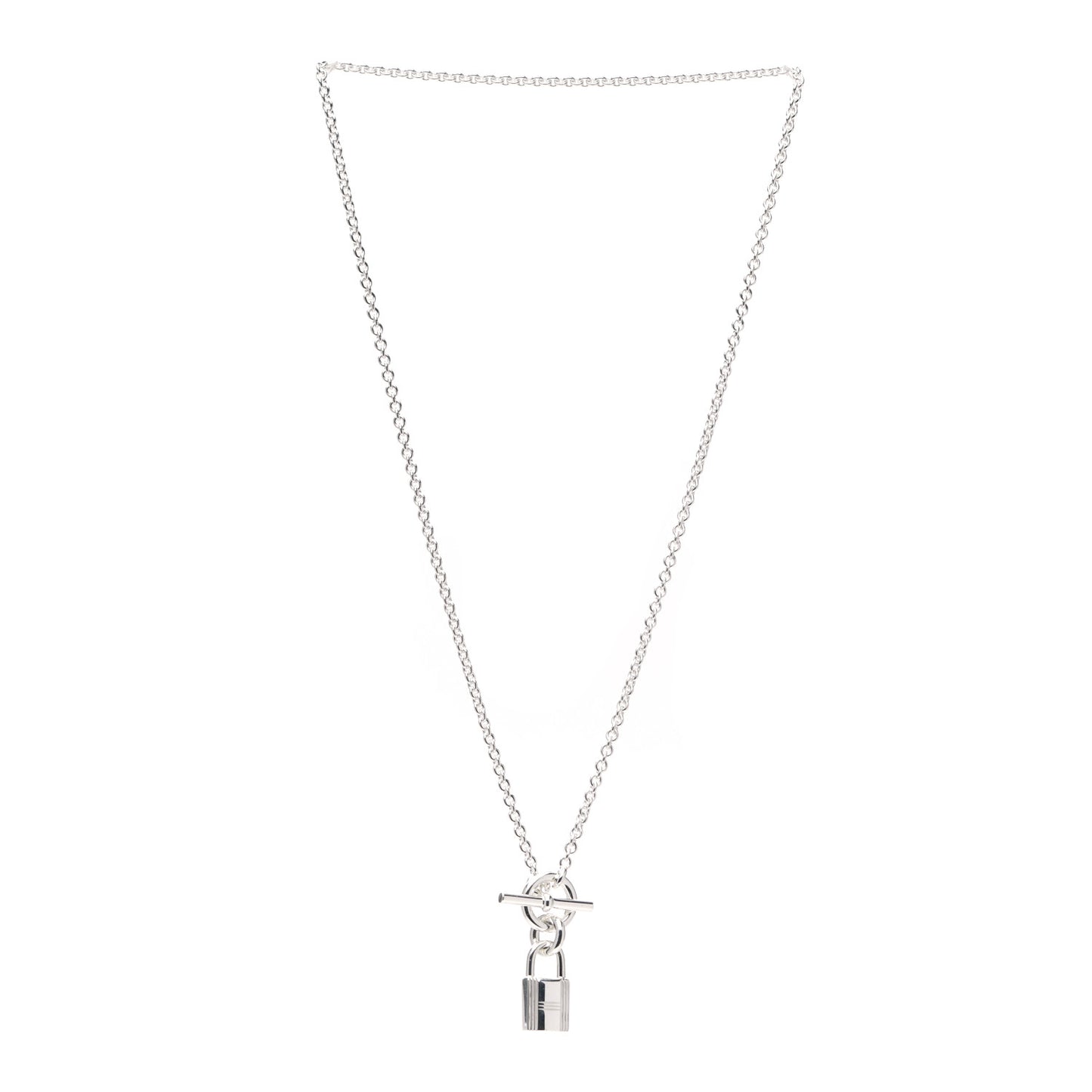 Sterling Silver Cadenas Kelly Lock Pendant Necklace