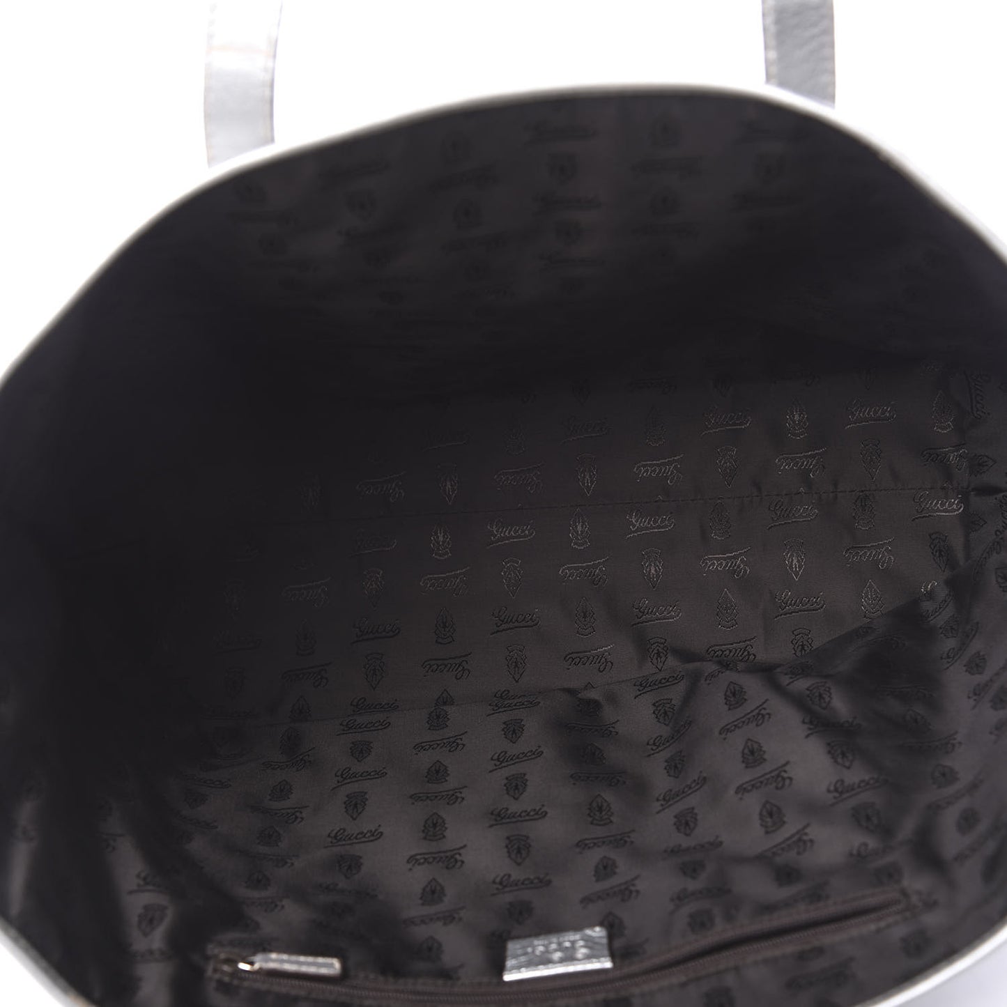 Guccissima Large Tote Silver
