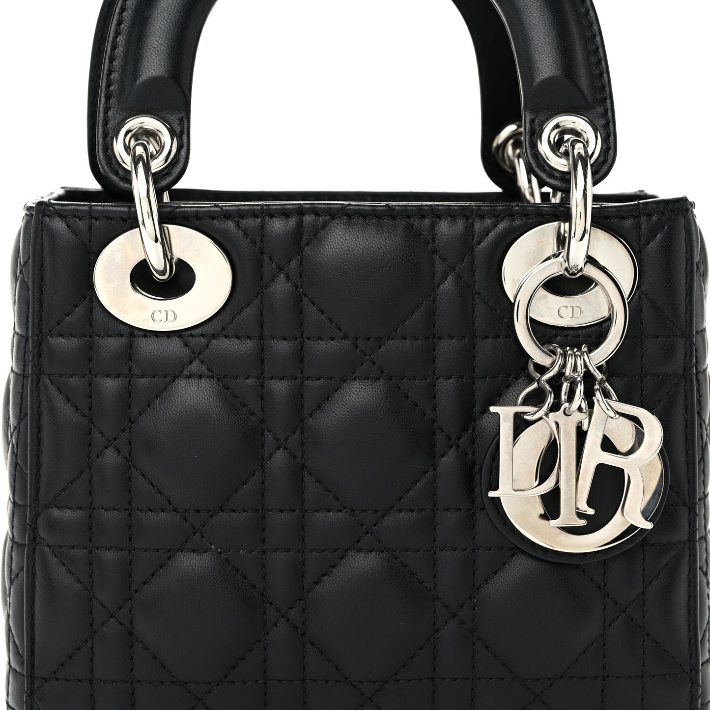 Lambskin Cannage Mini Lady Dior Black