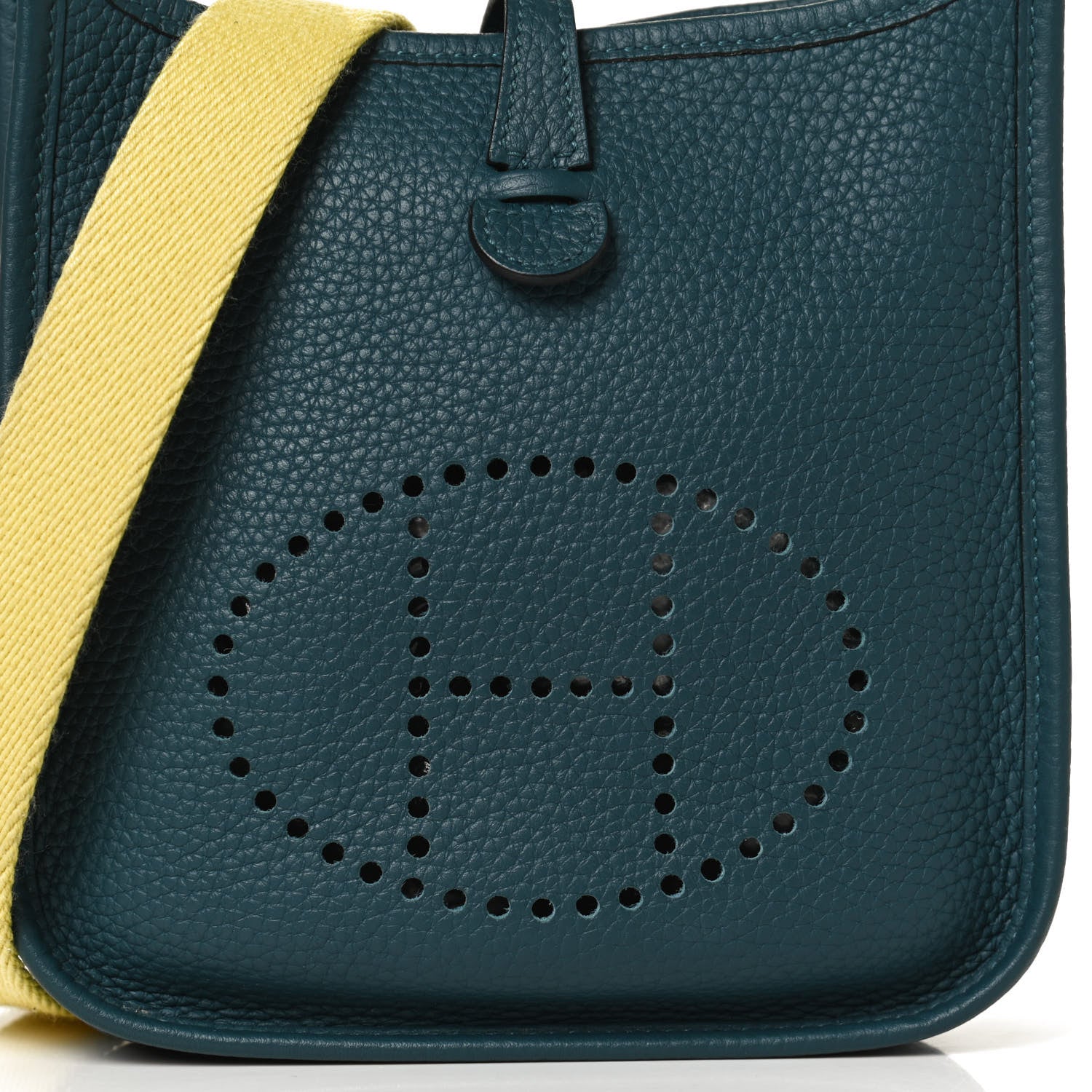 Hermes Taurillon Clemence Amazone Evelyne TPM Colvert Lime 6 of 9