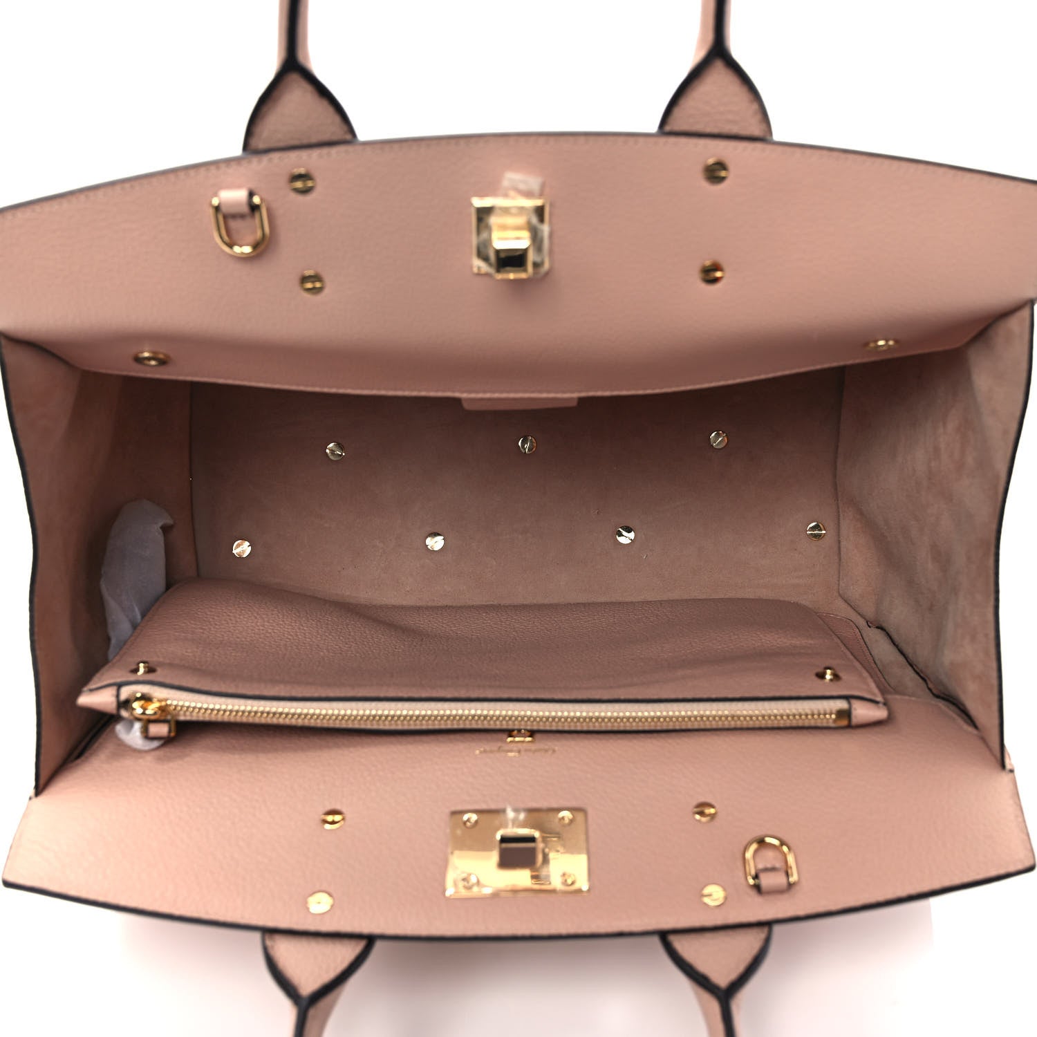 Salvatore Ferragamo Hammered Calfskin Medium Studio Top Handle Bag Ameretti 5 of 11