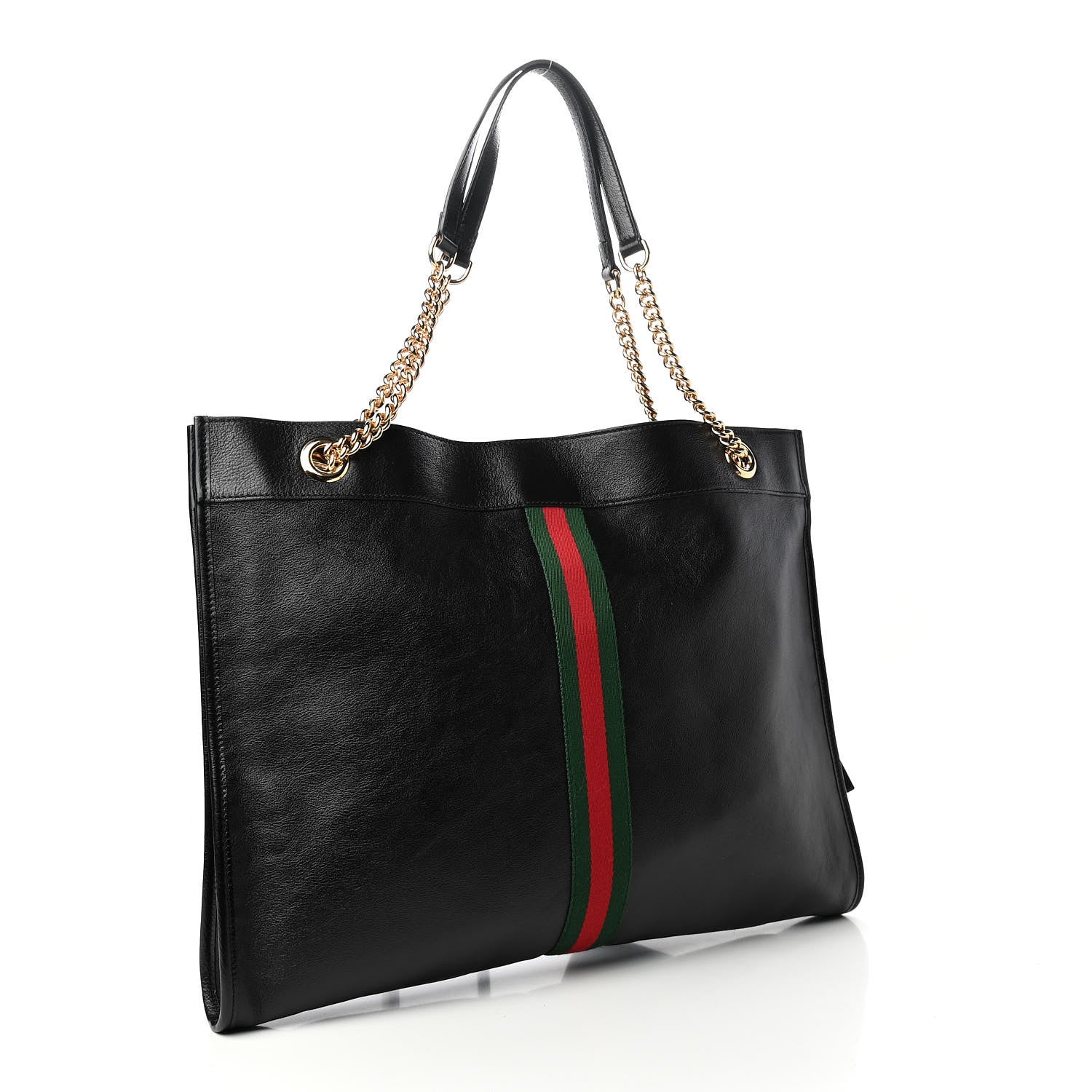 Gucci Calfskin Large Rajah Chain Tote Black 4 of 10