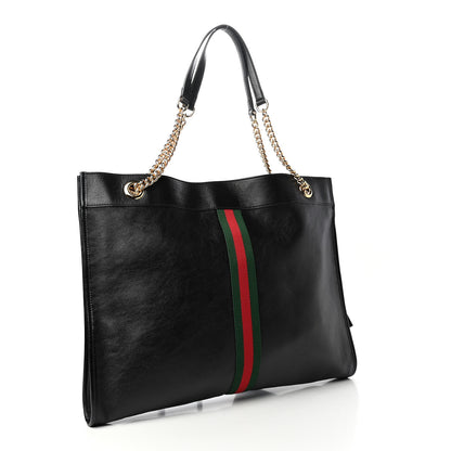 Gucci Calfskin Large Rajah Chain Tote Black 4 of 10