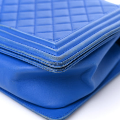Chanel Lambskin Quilted New Medium Boy Flap Blue 9 of 18