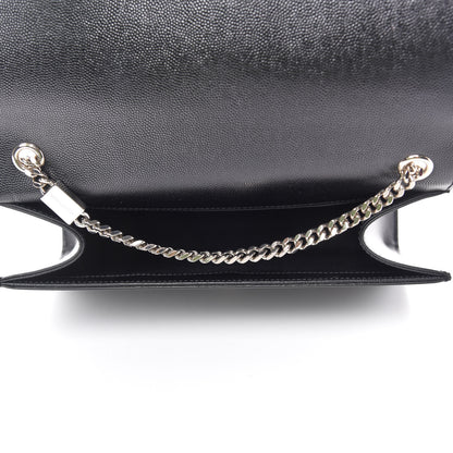 Saint Laurent Grain De Poudre Medium Classic Monogram Kate Satchel Black 5 of 11