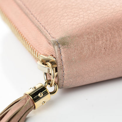 Gucci Metallic Calfskin Soho Zip Around Wallet Pink 8 of 14