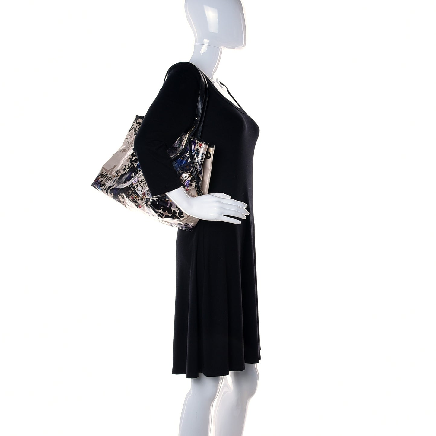 Glazed Canvas Zodiac Tote Black