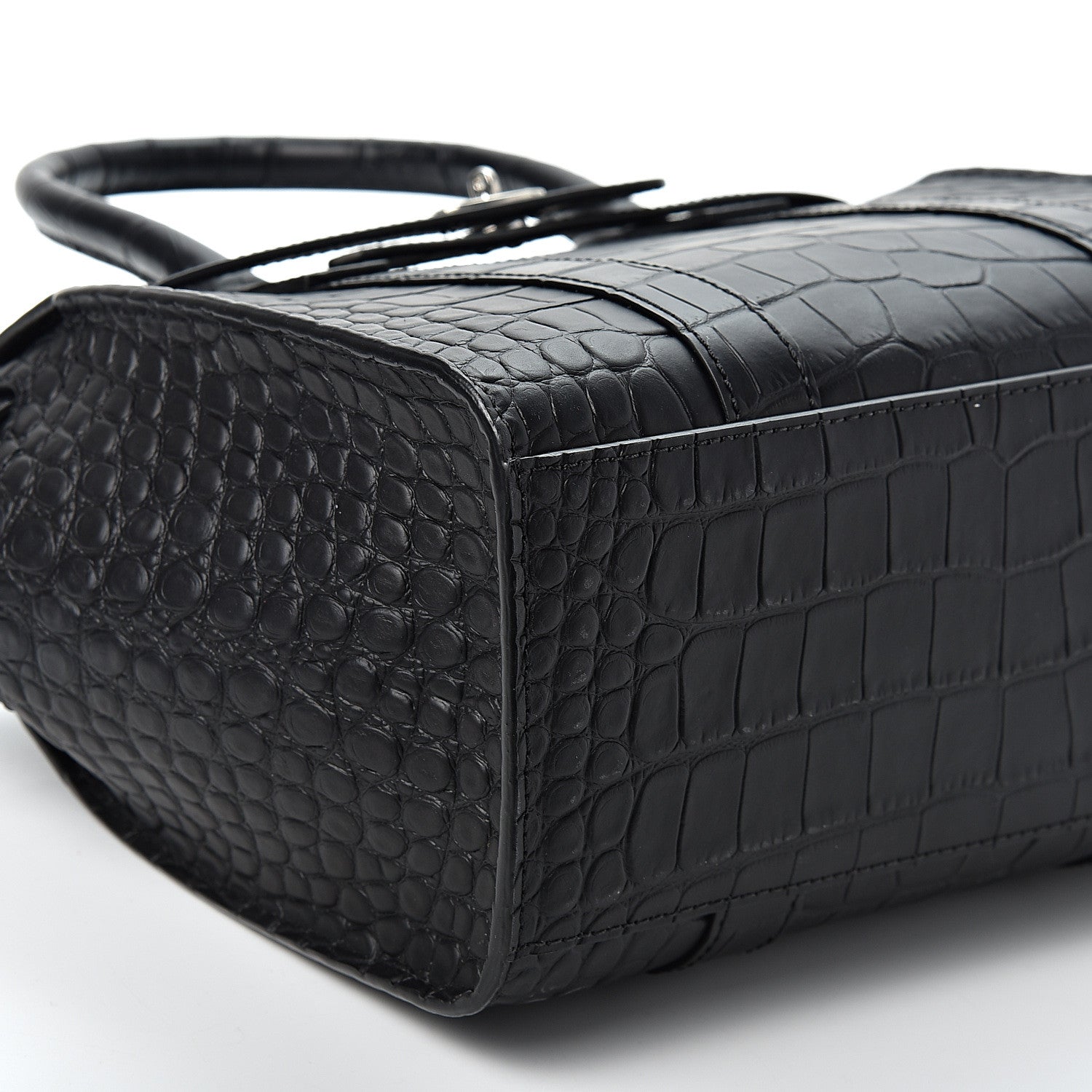Mulberry Crocodile Embossed Mini Zipped Bayswater Black 7 of 8
