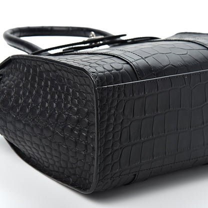 Mulberry Crocodile Embossed Mini Zipped Bayswater Black 7 of 8