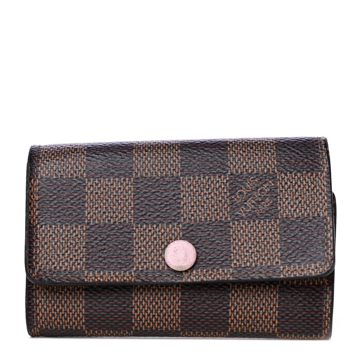 Louis Vuitton Damier Ebene Multicles 6 Key Holder Rose Ballerine 1 of 5