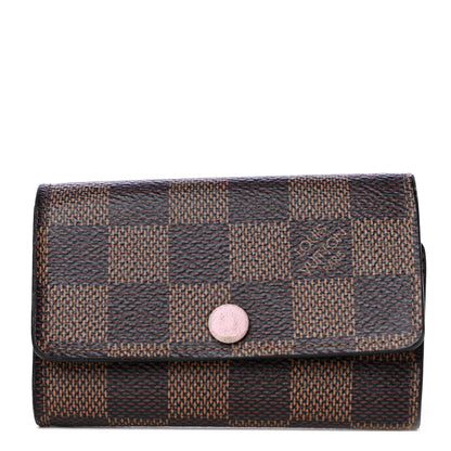 Louis Vuitton Damier Ebene Multicles 6 Key Holder Rose Ballerine 1 of 5