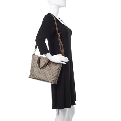 Gucci Soft GG Supreme Monogram Small Crossbody Tote Beige Cuir 2 of 13