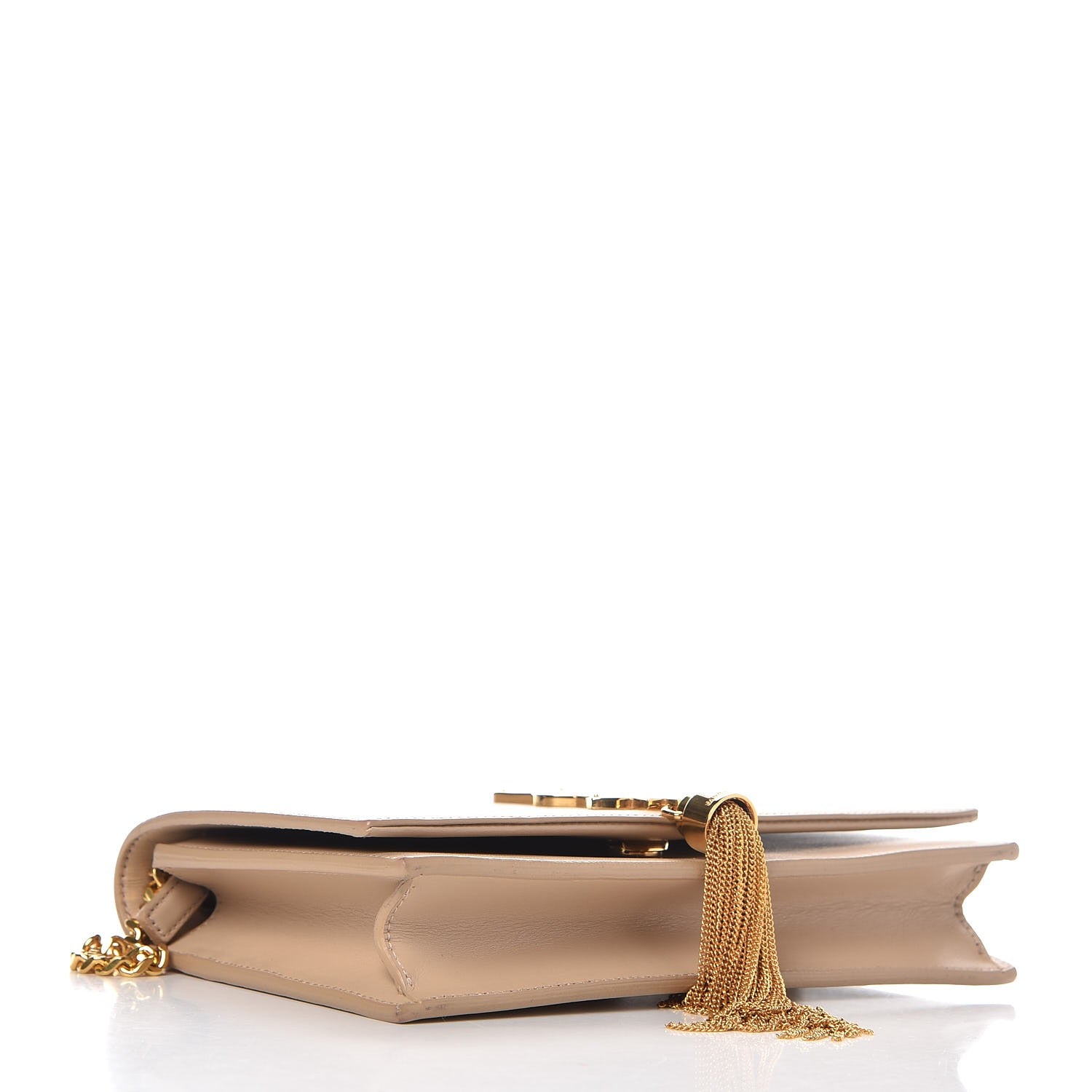 Saint Laurent Smooth Calfskin Classic Monogram Kate Tassel Chain Wallet Nude Powder 4 of 7