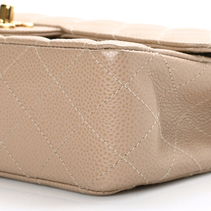Chanel Caviar Quilted Medium Double Flap Dark Beige 10 of 11