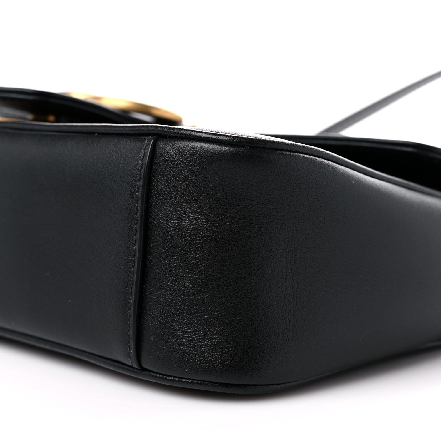 Gucci Calfskin Matelasse Small GG Marmont Shoulder Bag Black 9 of 10