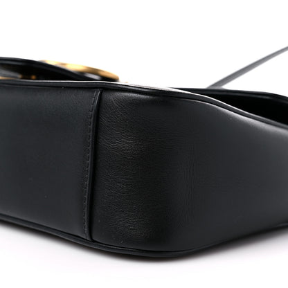 Gucci Calfskin Matelasse Small GG Marmont Shoulder Bag Black 9 of 10