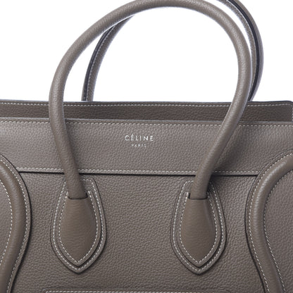 Celine Drummed Calfskin Micro Luggage Souris 7 of 9