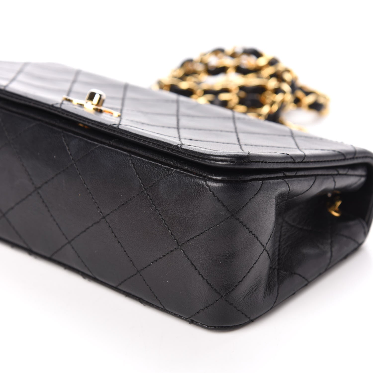 Chanel Lambskin Quilted Mini Flap Black 7 of 9